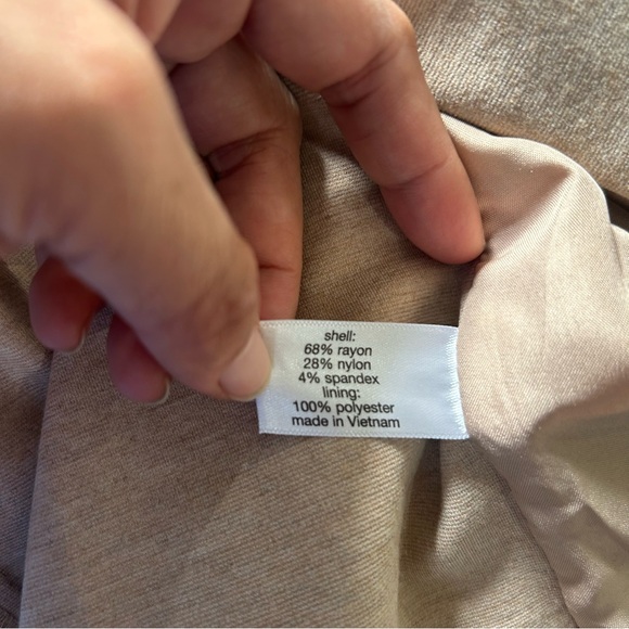 Lane Bryant Womens Cream Double-Breasted Collarless Blazer sz 18P - Picture 6 of 6